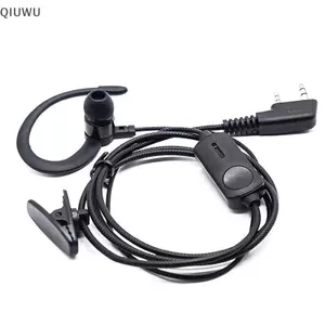 Tai nghe QIUWU EarHook cho BF760 BF996 Walkie Talkie Walkie Talkie Tai nghe Mic K-Plug Tai nghe vô tuyến Ham hai chiều có dây.