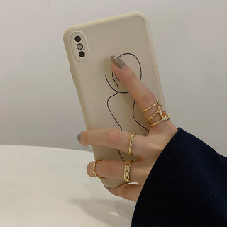 Nhẫn rỗng dây điều chỉnh phong cách tối giản Hàn Quốc từ Dongdaemun - Bộ 5 món nhẫn nữ đa năng