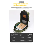 🏕️ Ba Lô Chiến Thuật 50L Vải Oxford | Kháng Mài Chống Thấm, Nhiều Ngăn Chia Lưu, Dùng 3 Dạng (Đôi Vai/Đơn Vai/Chịu Tay), Dành Cho Leo Núi, Cắm Trại & Câu Cá — ảnh 2