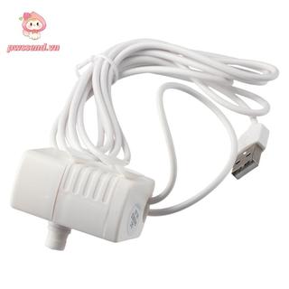 Máy bơm nước chìm mini 5V USB, tuần hoàn, im lặng, chống mài mòn, an toàn, màu trắng, cho thú cưng