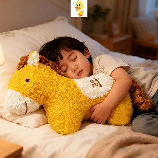 PLUS✨Phong cách mới✨ Sự giàu có Khóc Cười Ngựa Đồ Chơi Sang Trọng Ngựa Vàng Dễ Thương Búp Bê Sang Trọng Sinh Nhật Quà Tặng Sang Trọng Vui Vẻ Trang Trí Phòng Ngủ Búp Bê Trẻ Em Ngủ Đồng Hành Quà Tặng Đồ Chơi Bán Buôn
