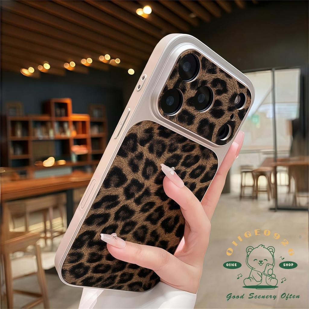 【 Ốp lưng iPhone17 】 Túi khí chống rơi in hình da báo Vỏ điện thoại iphone17 Pro Max 16 15 14 13 12 cho vỏ iPhone Vỏ mềm silicon TPU chống sốc