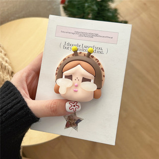 3D Silicone Cô Gái Khóc Hoạt Hình Từ Giá Đỡ Điện Thoại Di Động Đa Năng Giá Đỡ Video