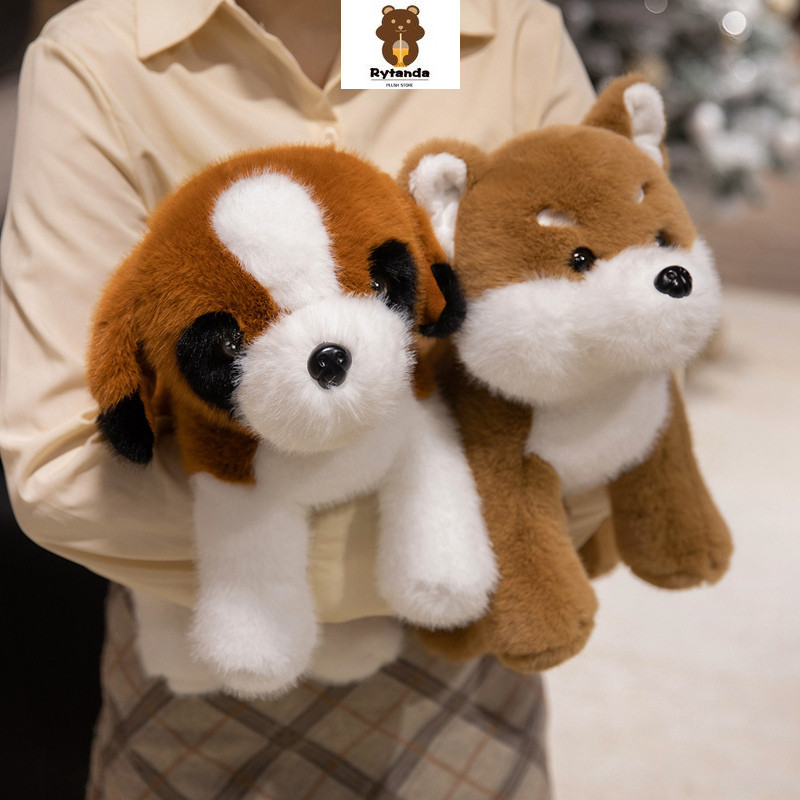 Rytanda Soft Dog Đồ chơi sang trọng Golden Retriever Shepherd St. Bernard Shiba Inu Husky Labrador Samoyed Sang Trọng Búp Bê Dễ Thương Mô Phỏng Chó Sang Trọng Trẻ Em Bé Trai Trang Trí Sinh Nhật Quà Tặng Giáng Sinh