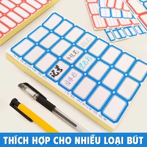 Nhãn dán ghi chú set 50 tem dán cho văn phòng hiện đại, hỗ trợ đánh dấu và ghi giá tiện lợi, an toàn