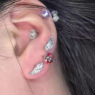 Bông tai thời trang dành cho nữ với thiết kế pha lê cổ điển, phù hợp phong cáchpunk rock đến urban, hợp kim nhẹ không gây dị ứng.