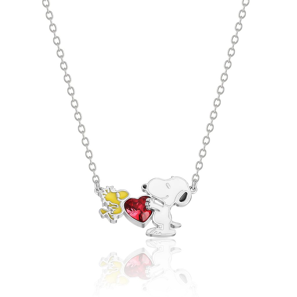 Snoopy Snoopy Dầu Nhỏ Giọt Chó Con Khóa Tai Mặt Dây Chuyền Kim Cương Xương Đòn Dây Xích Phụ Kiện Nữ