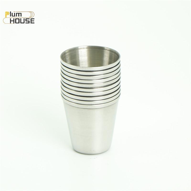 PlumHOUSE 10 Cái 30ml Di Động Inox Rượu Uống Ly Barware Cup VN