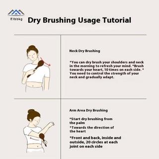 ELBBKG Tắm Bàn Chải Tắm Bàn Chải Tắm Da Khô Cơ Thể Mềm Mại Lông Tự Nhiên Massage Dụng Cụ Chăm Sóc Mềm Mại Lông Tự Nhiên PE Tay Cầm Mới
