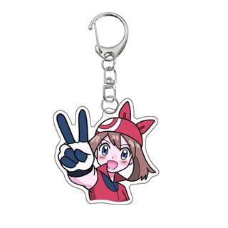 Pokemon Anime Cartoon Key Chain Misty May Dawn Chloe Torchic Mudkip Psyduck Acrylic Keychain Bag Pendant Decoration