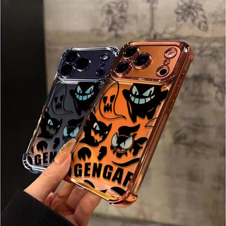 Ốp Lưng Cho Xiaomi POCO X7 Pro F8 Ultra F7 X6 F5 X5 X3 NFC F4 M7 M4 Mi 15Ultra 15 14 Pro 14T Pokemon Gengar Mạ Chống Sốc Mềm Trong Suốt