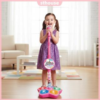 [Mới] Máy Karaoke Trẻ Em Có Đèn Sân Khấu Nhấp Nháy Có Thể Điều Chỉnh Micro Trẻ Em Quà Tặng Sinh Nhật Giáng Sinh Cho Bé Gái Bé Trai