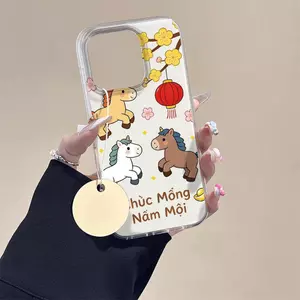 Vui nhộn ngựa cho iPhone17Promax trường hợp iPhone1514pro năm mới 16 sáng tạo 13