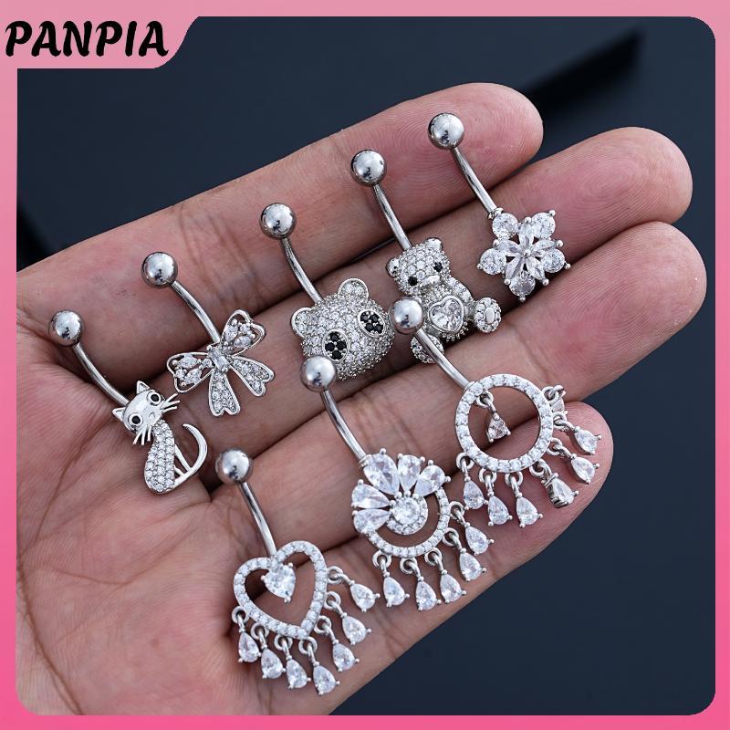 PNPIA - Phụ Kiện Pha Lê Thời Trang với Chiếc Nhẫn và Gấu Trúc, Perfect cho Trang Sức Cơ Thể khi Đi Biển
