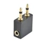 BTM 2 Chiếc Mạ Vàng 3 5 Mm 2 Nam Đến 1 Nữ Jack Cắm Tai Nghe Ổ Cắm o Adapter