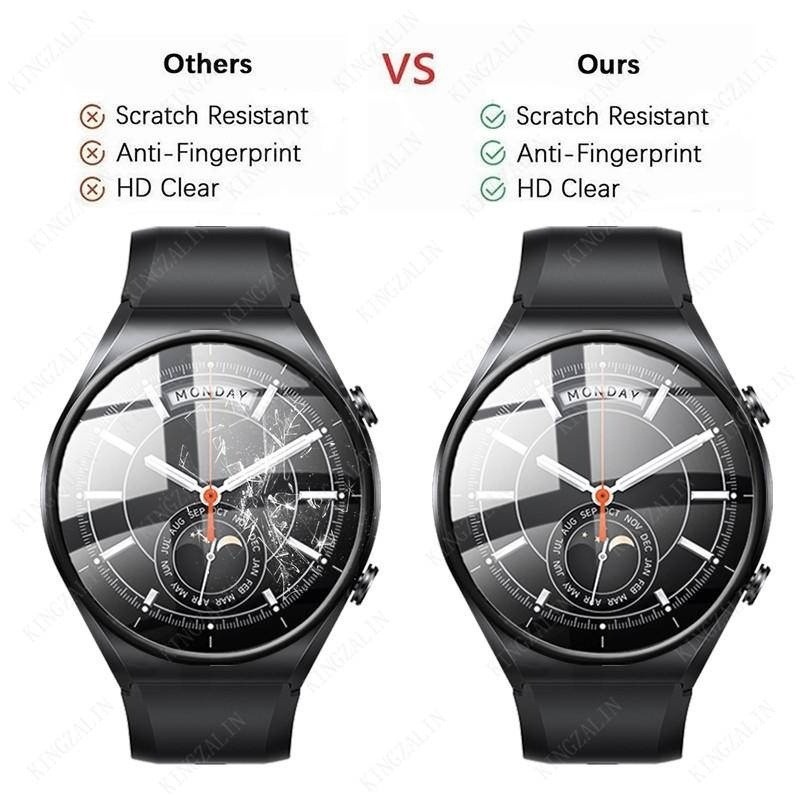 Phim Bảo Vệ Cho Garmin Forerunner 158 165 245 245M 255 255M 255S 265 265 265S 45S 945 955 965 Mặt Trời Cong Composite viền đen Bảo Vệ Màn Hình Chống Trầy Xước Phim Bảo Vệ