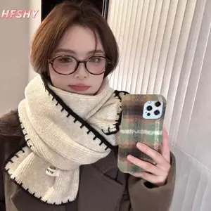 Hàn Quốc Khăn Dệt Kim Đa Năng, Retро & Thời Trang, Giữ Ấm Mùa Đông