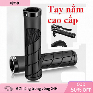 [Hỷ] Tay nắm xe đạp màu đen cổ điển, vân chống trượt tăng độ bám, lắp đặt nhanh không cần dụng cụ đặc biệt.