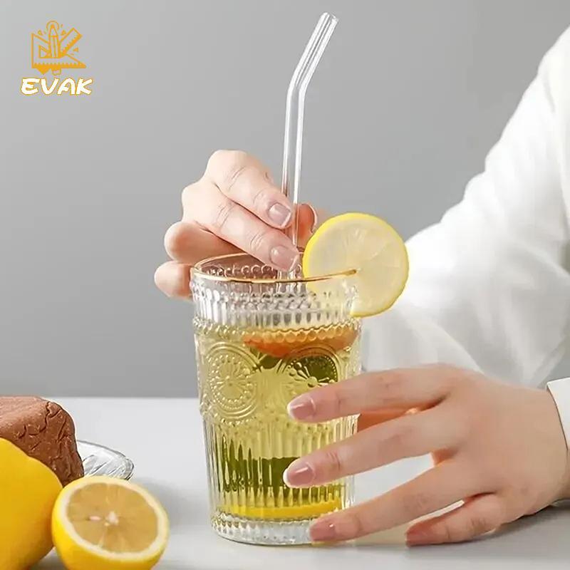 Bộ ống hút thủy tinh thân thiện với môi trường Alittlesetrtu kèm bàn chải làm sạch (60-100 miếng) VN