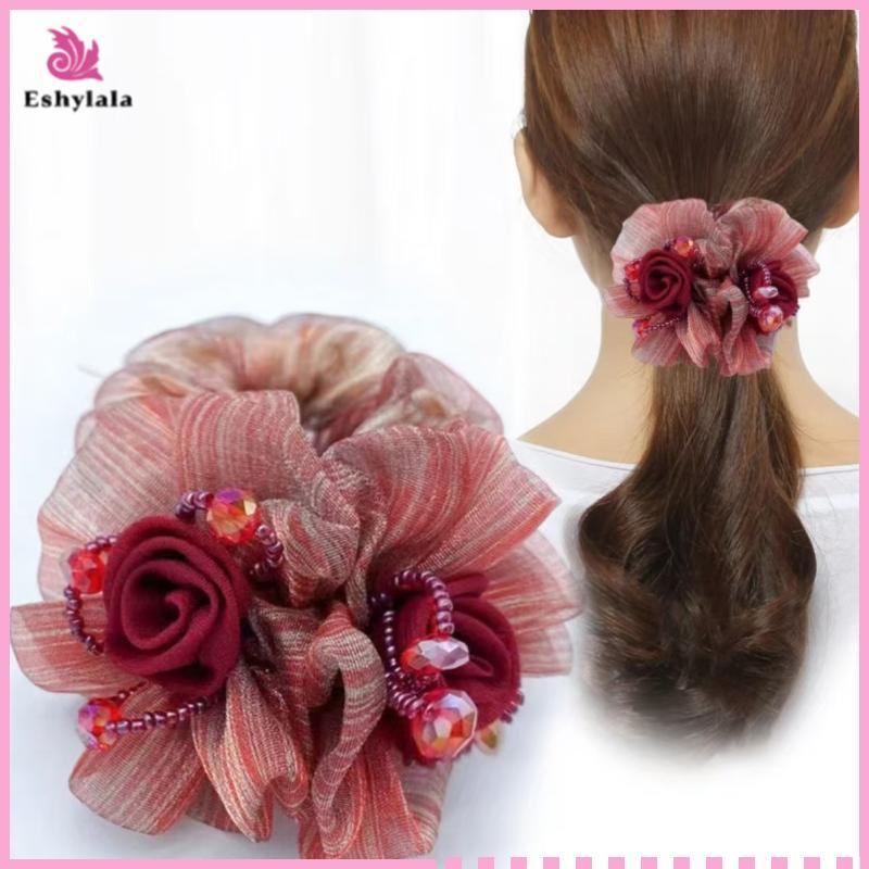 Eshylala Scrunchie Dây Cao Su Thanh Lịch cho Đội Đầu và Buộc Tóc