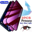 2 Chiếc HD Đen Cạnh Kính Cường Lực Phim Cho Apple iPhone 17 Air Pro Max Chống Gián Điệp Riêng Tư Chống Trầy Xước Màn Hình Bảo Vệ Cho iPhone 16e 16 15 Plus Pro Max Chống Ánh Sáng Xanh Kính Phim