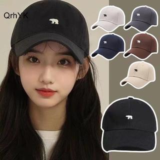 Thời trang mũ bóng chày cotton mùa xuân-hè, thiết kế thêu gấu bắc cực nam nữ