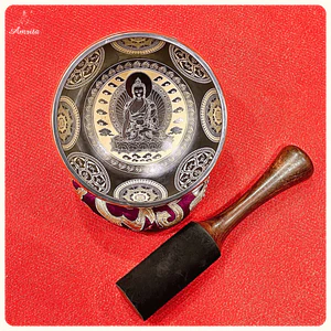 Chuông Xoay Nepal 12 cm hoa văn Phật Thích Ca - Chuông Chiêm Tinh - Chuông Phật - Chuông Xoay Yoga - CXNP286