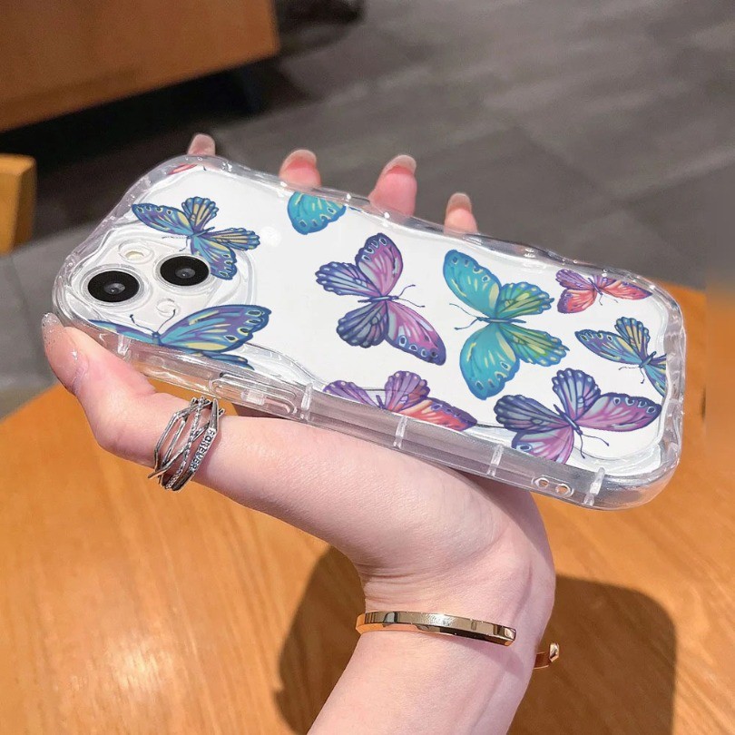 Ốp điện thoại Sóng Bướm Hoa Tre Cho OPPO A5X A5i Pro A6 Pro A5 Pro A18 Vỏ Sóng 3D Ốp điện thoại Mềm