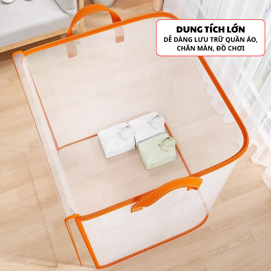 Túi Nhựa PVC Đựng Quần Áo ENODA HOME, Túi Đựng Chăn Màn Có Khóa Kéo Chống Bụi Chống Ẩm TUIPVC002