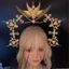 YOI Radiant Vàng Headpiece Cưới Trang Trí Tóc Cosplay Sự Kiện Băng Đô Quấn Tóc Cho Sự Kiện Đặc Biệt Và Chụp Ảnh Trang Phục