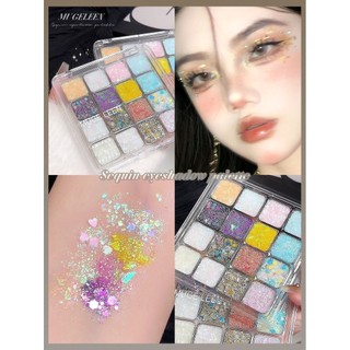 Gel trang điểm sân khấu không cần keo Gel trang điểm Sequin Color Eyeshadow cos Trang điểm Chơi trang điểm Thể hiện trang điểm Sáng tự dính