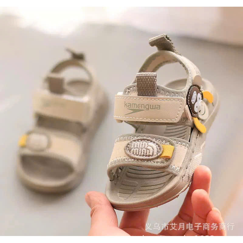 ( hàng sẵn ) sandal quai dán bé trai dép quai hậu cho bé kiểu dáng thể thao khâu đế bền đẹp chống trượt C42 ( có video )