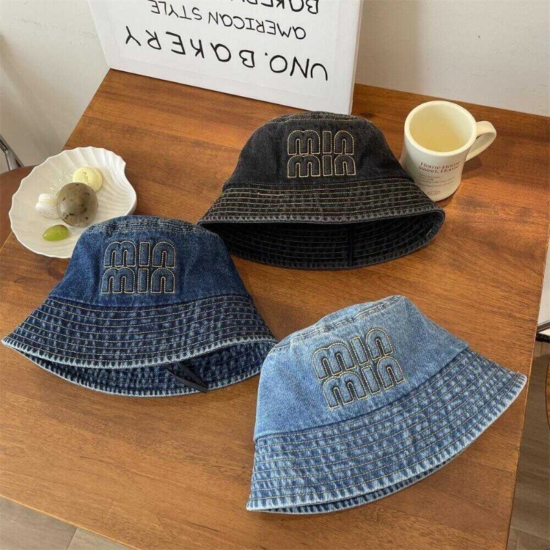 Mũ xô bucket jean chữ R trẻ trung năng động dành cho nữ phong cách dễ thương