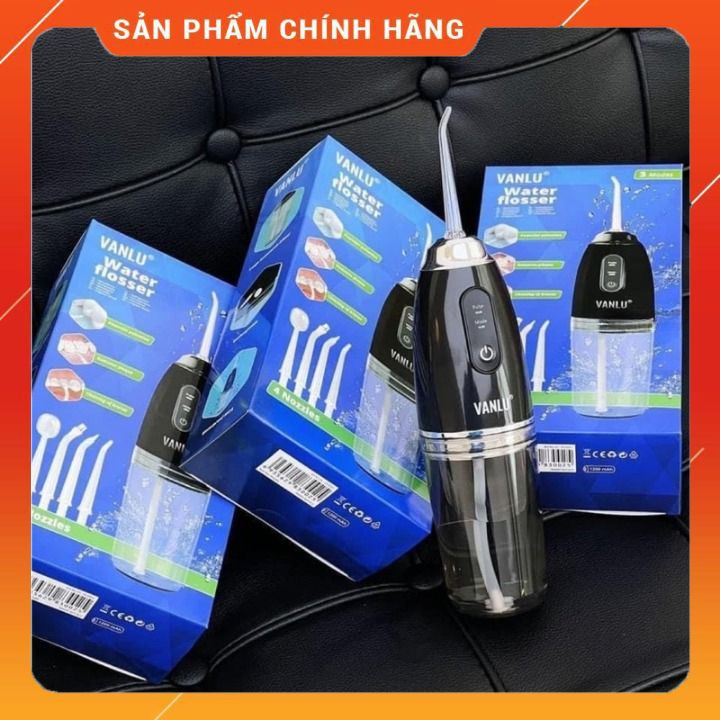 Máy Tăm Nước Vanlu Optismile Hàng Chính Hãng Thương Hiệu Đức Fullbox, Tặng Kèm 4 Đầu Thay Làm Sạch Răng Miệng,Tiện Lợi