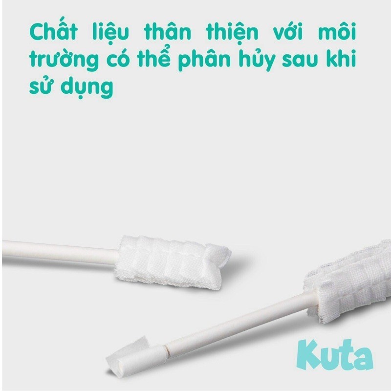 Rơ Lưỡi Que Kuta, Vcoool Chính Hãng Vệ Sinh Miệng Cho Bé DouDou (30 Que) A32