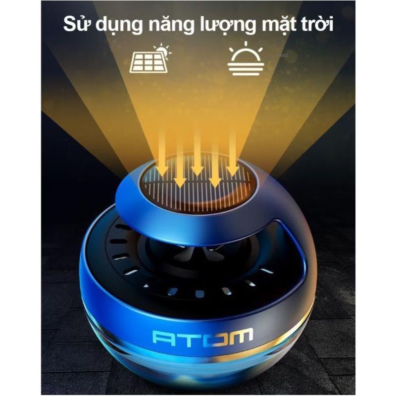 Nước Hoa Để Xe Ô Tô Thơm Lâu, Khử Mùi Hôi - Atom Cao Cấp, Dùng Năng Lượng Mặt Trời