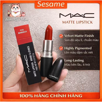 【Chính Hãng】Son Thỏi 𝕄𝔸ℂ 𝐌𝐚𝐭𝐭𝐞 𝐋𝐢𝐩𝐬𝐭𝐢𝐜𝐤 3g – Son Lì Mịn, Màu Đẹp, Fullbox/Fullsize