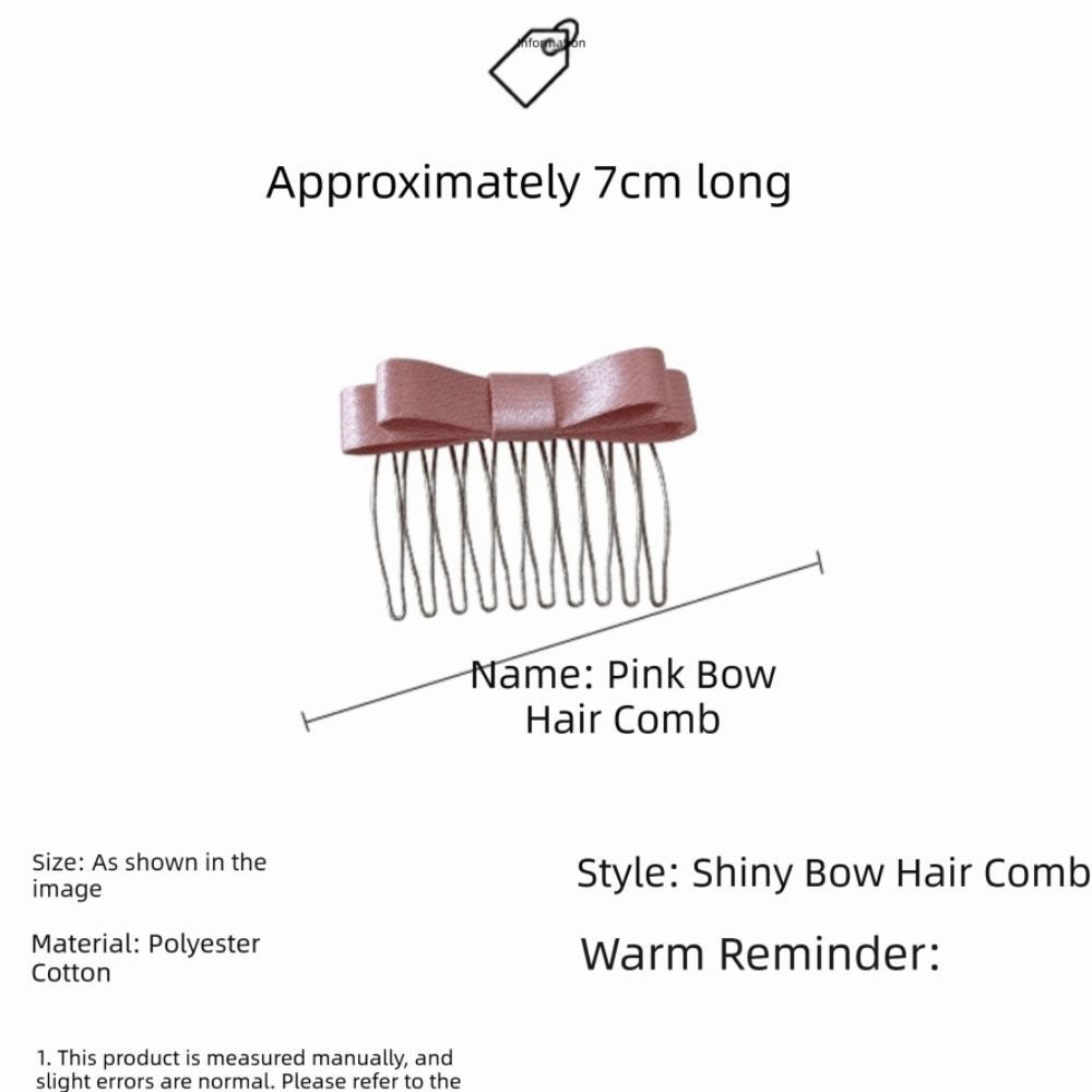 Lược chải tóc Nơ HOBBYIN, Kẹp tóc lệch Updo Bangs, Phụ kiện tóc gãy chống trượt tối giản nhẹ nhàng dành cho nữ / bé gái