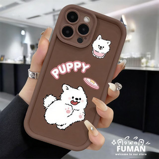Ốp Điện Thoại Màu Trơn Chó Con Dễ Thương Cho Poco X7 X6 X5 Pro X4 X3 NFC GT X2 F7 Ultra F6 F5 F4 F3 GT F2 Pro 4G 5G Vỏ Hoạt Hình Đơn Giản Bảo Vệ Ống Kính Chống Rơi Ốp Lưng Mềm