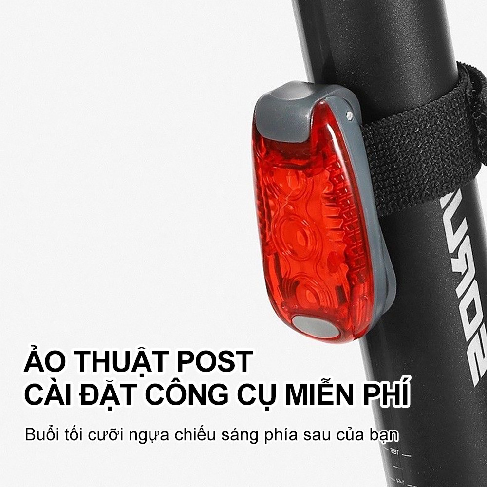 Đèn LED Đuôi Xe Đạp Kẹp Đèn Cảnh Báo An Toàn Mini Phía Sau Đèn Cảnh Báo Nhấp Nháy Chạy Bộ Cho Chạy Bộ chó, Đi Xe Đạp