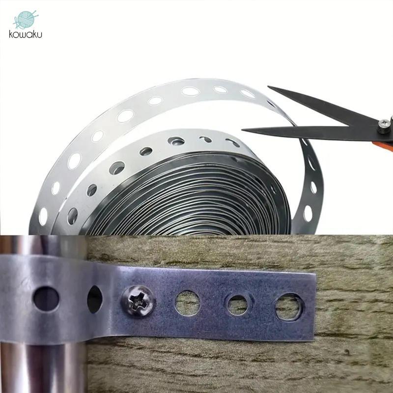 Dây đeo móc treo Cuộn dây kim loại mạ kẽm Dây đục lỗ Lỗ đục lỗ để treo ống an toàn và xây dựng DIY Thích hợp cho các dự án gia đình