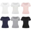 YB1 Nữ Slim Fit Cổ Lớn Đeo Vai Thường Ngày Cơ Bản Hot Girl Top BY1