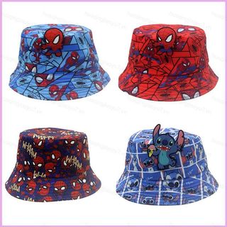 Hj7 Hoạt Hình Người Nhện Stitch Người Cá Mũ Mặc Cả Hai Mặt Thời Trang Ngoài Trời Mũ Chống Nắng Chống Nắng Và Thoáng Khí hj7