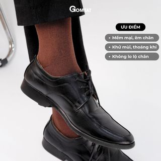 [PHIÊN BẢN MỚI] Tất nam cổ cao đi giày tây GOMTAT, vớ công sở màu trơn basic chất cotton - LUX-1803