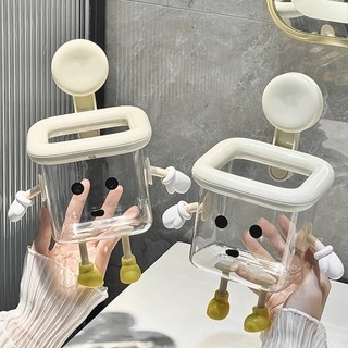 [Giao hàng tại địa phương] Giỏ đựng cốc hút phòng tắm tại nhà Giá đựng đồ trong suốt gắn tường cho người nhỏ dễ thương