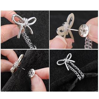 RO > Kẹp quần áo có thể điều chỉnh dành cho nữ có trang trí hình con bướm - Ngắn tay tức thì, thích hợp cho áo sơ mi, váy, quần mới