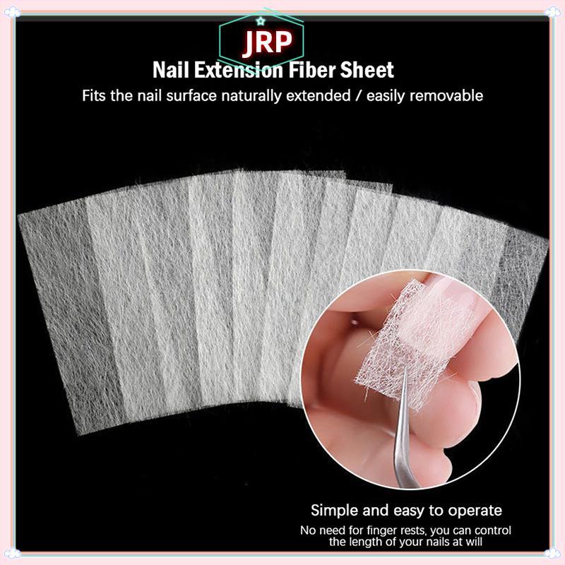 JRP 10 / 20 Chiếc Sợi Thủy Tinh Lụa Cho Móng Tay Nối Dài Mẫu Không Dệt Lụa UV Gel Fiber JRP