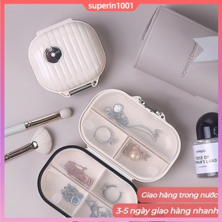 (Giao hàng tại địa phương) Hộp đựng thuốc vỏ Mini Hộp đựng thuốc du lịch bảy ngày riêng biệt