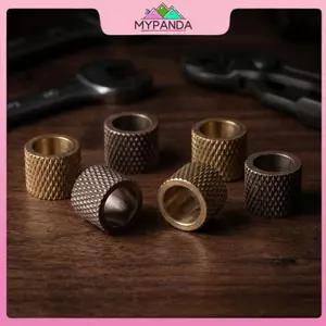MYPANDA Đồng Thau Paracord Hạt Xi Lanh Đan DIY Dây Phụ Kiện Cuối Cho Mặt Dây Chuyền Ngoài Trời Thủ Công Vui Vẻ.