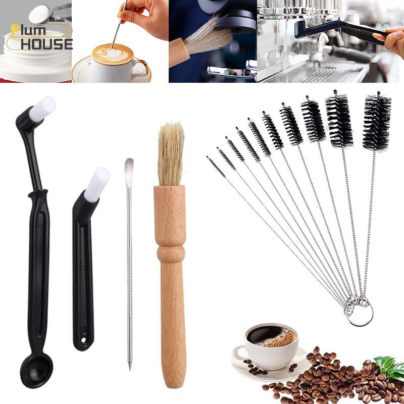 PlumHOUSE 4 Chiếc Máy Pha Cà Phê Làm Sạch Bàn Chải Máy Xay Cà Phê Cho Máy Pha Cà Phê Espresso Đầu Nhóm Pha Bàn Chải Vệ Sinh VN